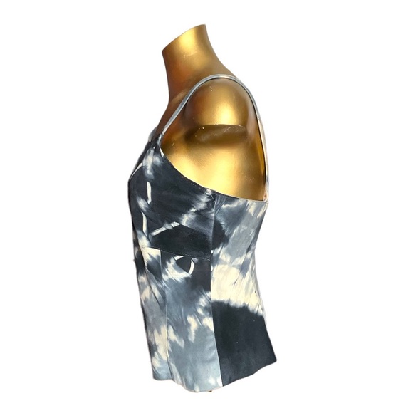 Tie Dye Genuine Leather Top Unique Rare Sample - Picture 2 of 9